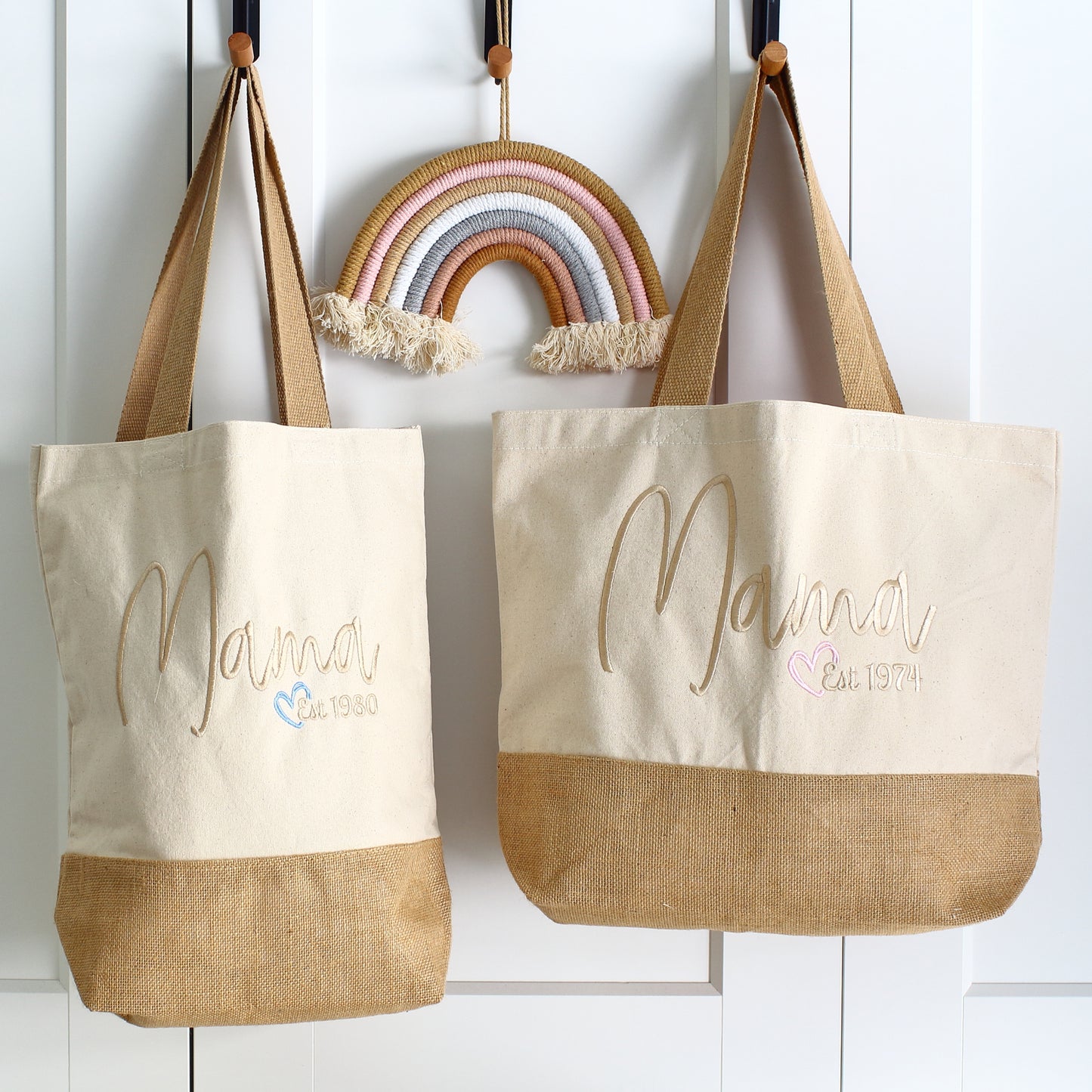 NEW - Embroidered Canvas Mama Bag