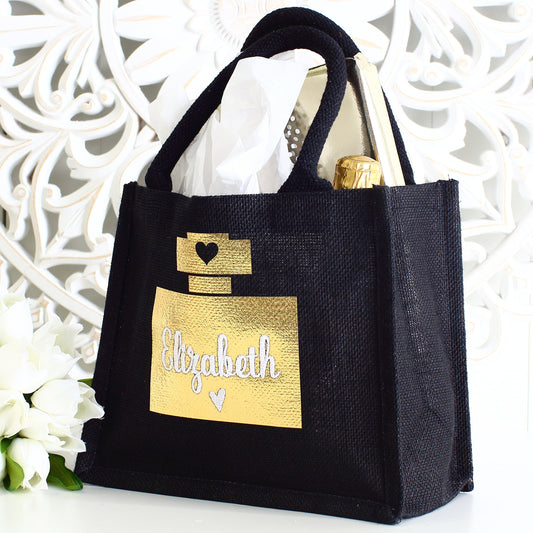 NEW - Embroidered gift bag - 2D Gold Perfume