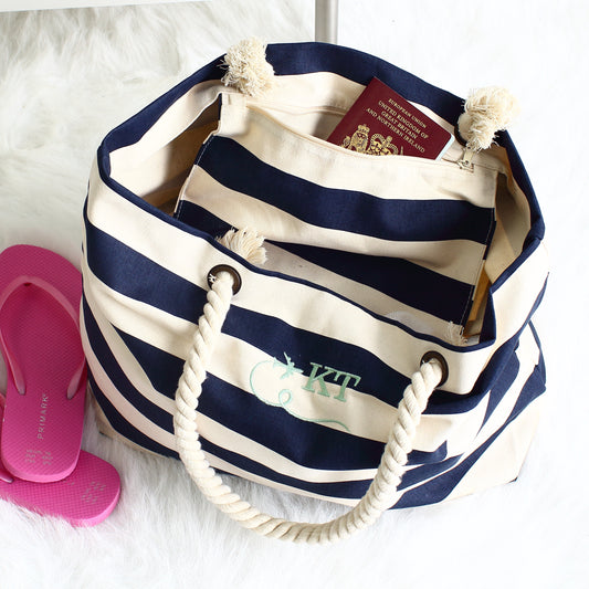 Heavyweight Beach Bag - Blue Stripe