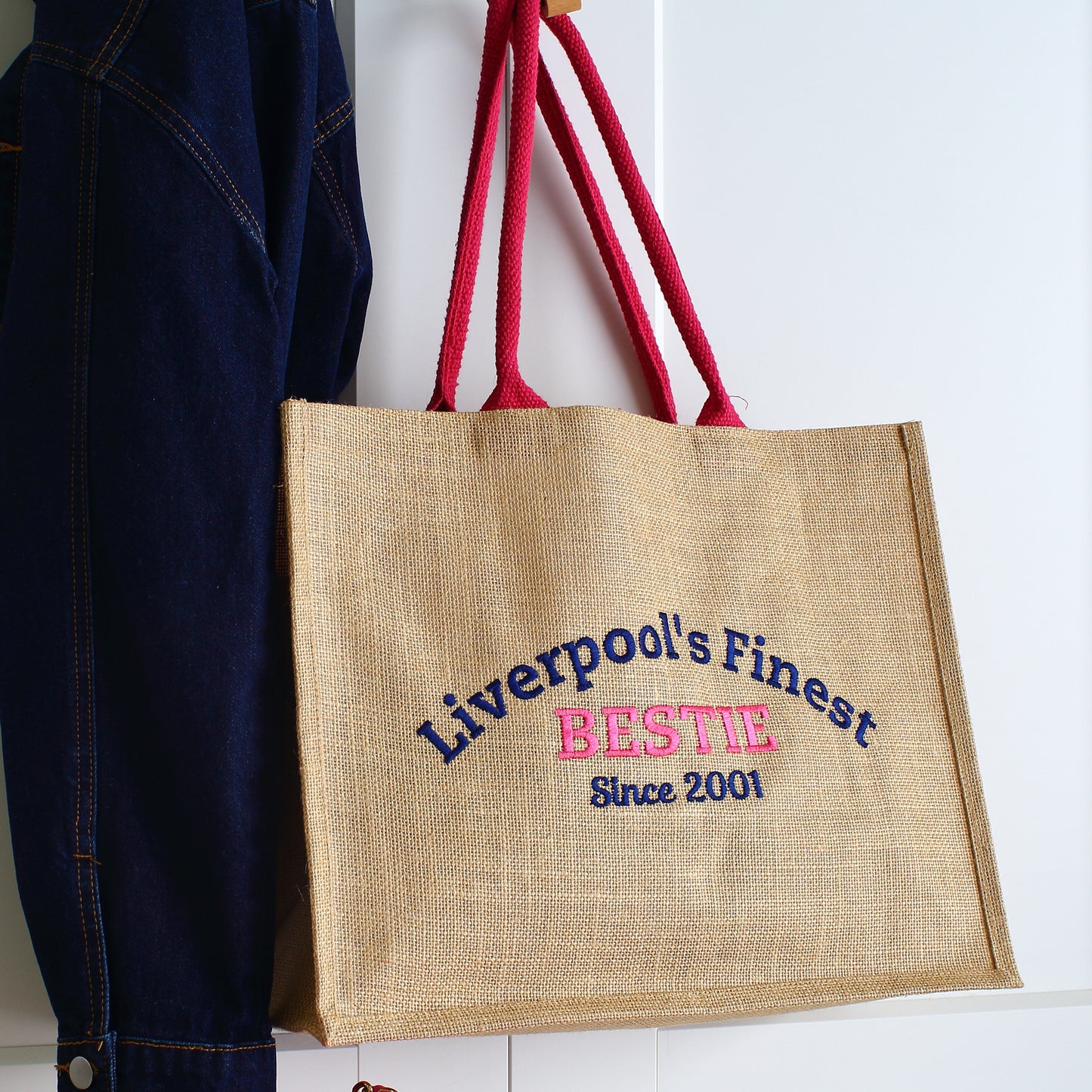 NEW - Embroidered Finest... Bestie Tote Bag