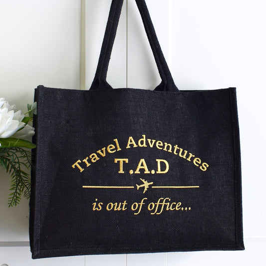 NEW - Embroidered Travel Adventures tote Bag