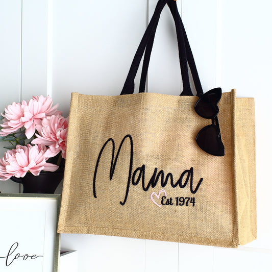 Luxury Embroidered Mama Tote
