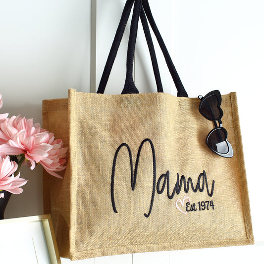 Luxury Embroidered Mama Tote
