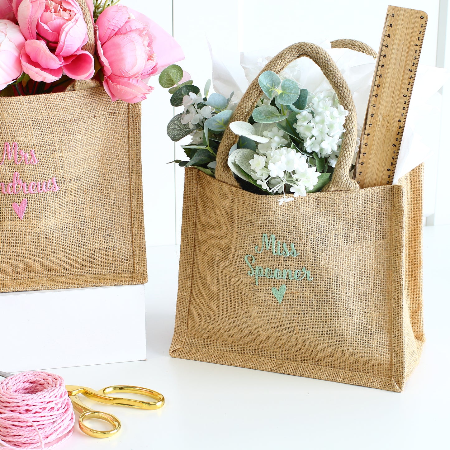Embroidered Teacher Gift Bags (2)