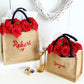 Embroidered Gift Bags - Valentine Natural/blk