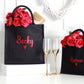 Embroidered Gift Bags - Valentine Black