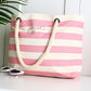 Heavyweight Beach Bag - Pink stripe