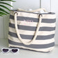 Heavyweight Beach Bag - Grey stripe