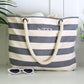 Heavyweight Beach Bag - Grey stripe