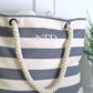 Heavyweight Beach Bag - Grey stripe