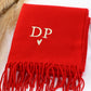 Bold Initials/heart - 6 Scarf Colours