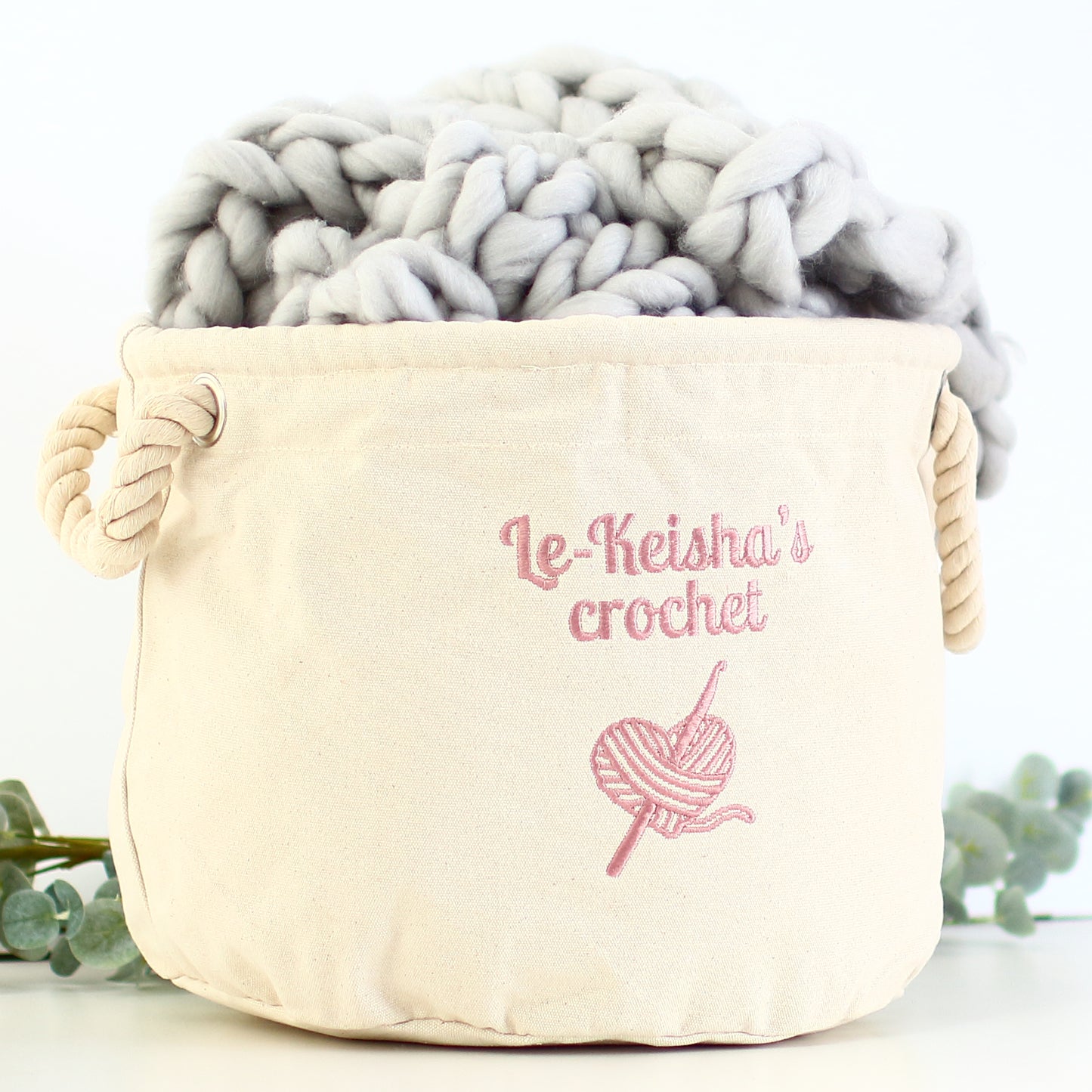 Heavyweight Canvas Storage  - Crochet